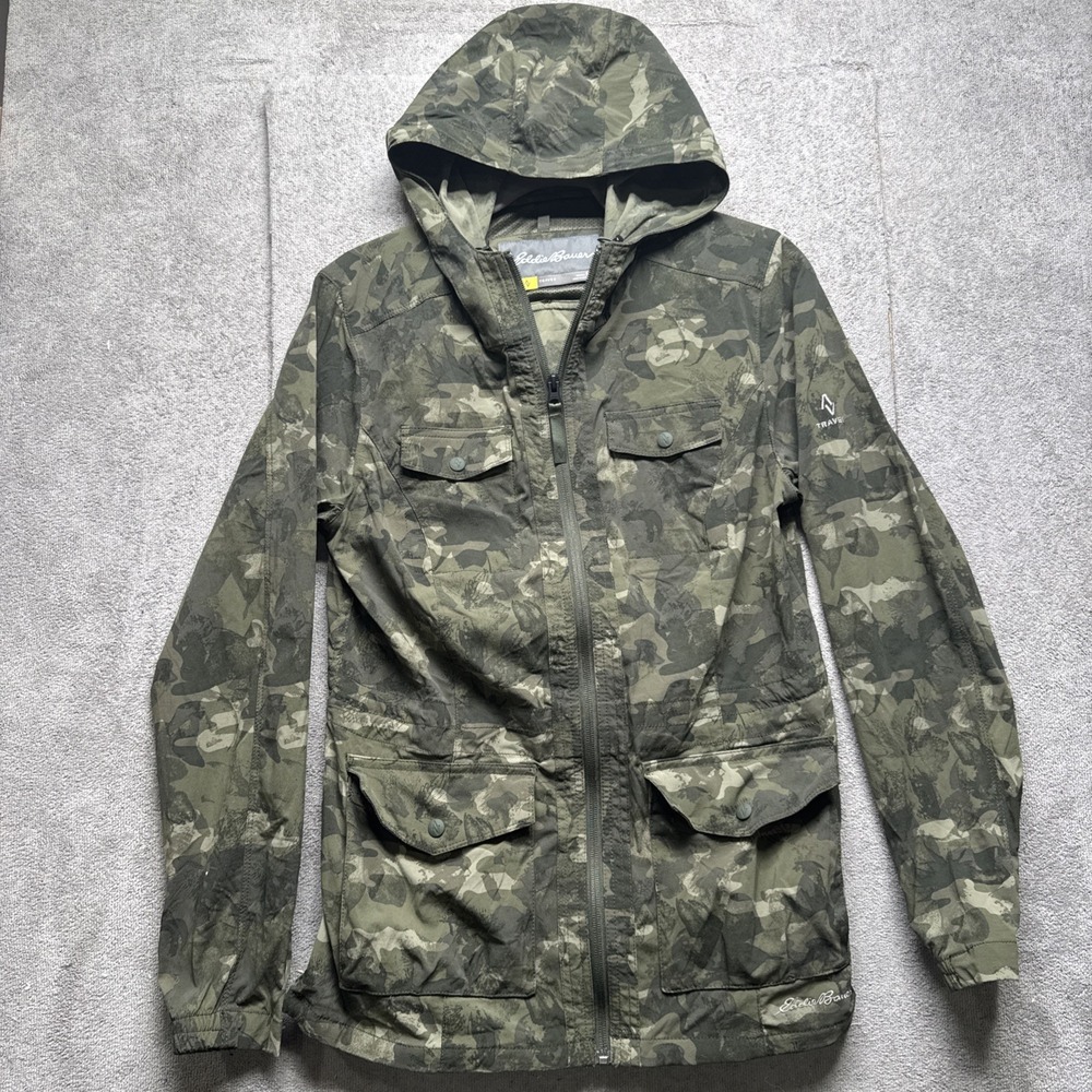 Eddie Bauer Travex Hooded Utility Jacket Women's Small Lightweight Travel